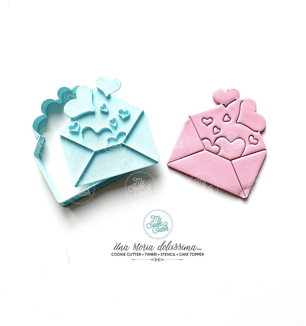 San Valentino Love Lettera Con Cuoricini Formine Per Biscotti Cookie Cutter