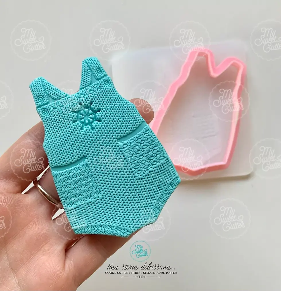 Nascita Battesimo Baby Shower Body Texture Formine Biscotti Cookie Cutter 8x5,5