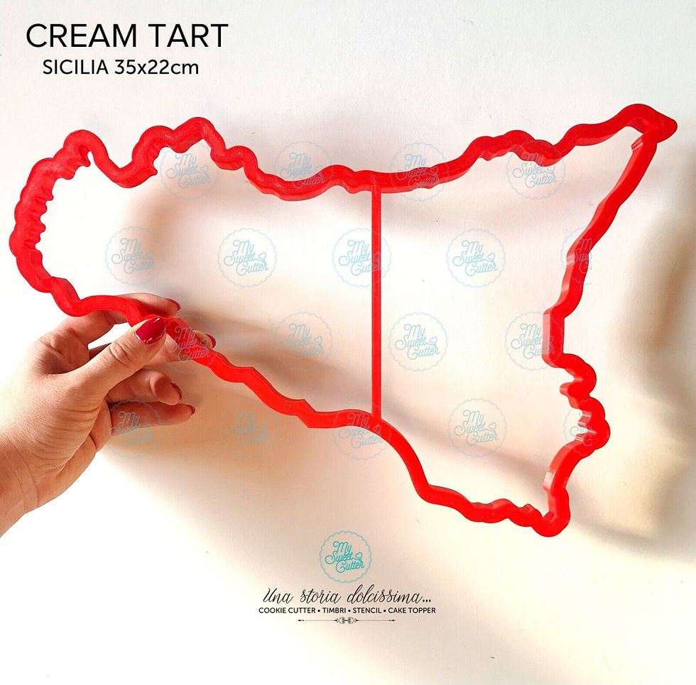 Cream Tart Stampo Maxi Sicilia Regione Cookie Cutter Formine Biscotti 35cm