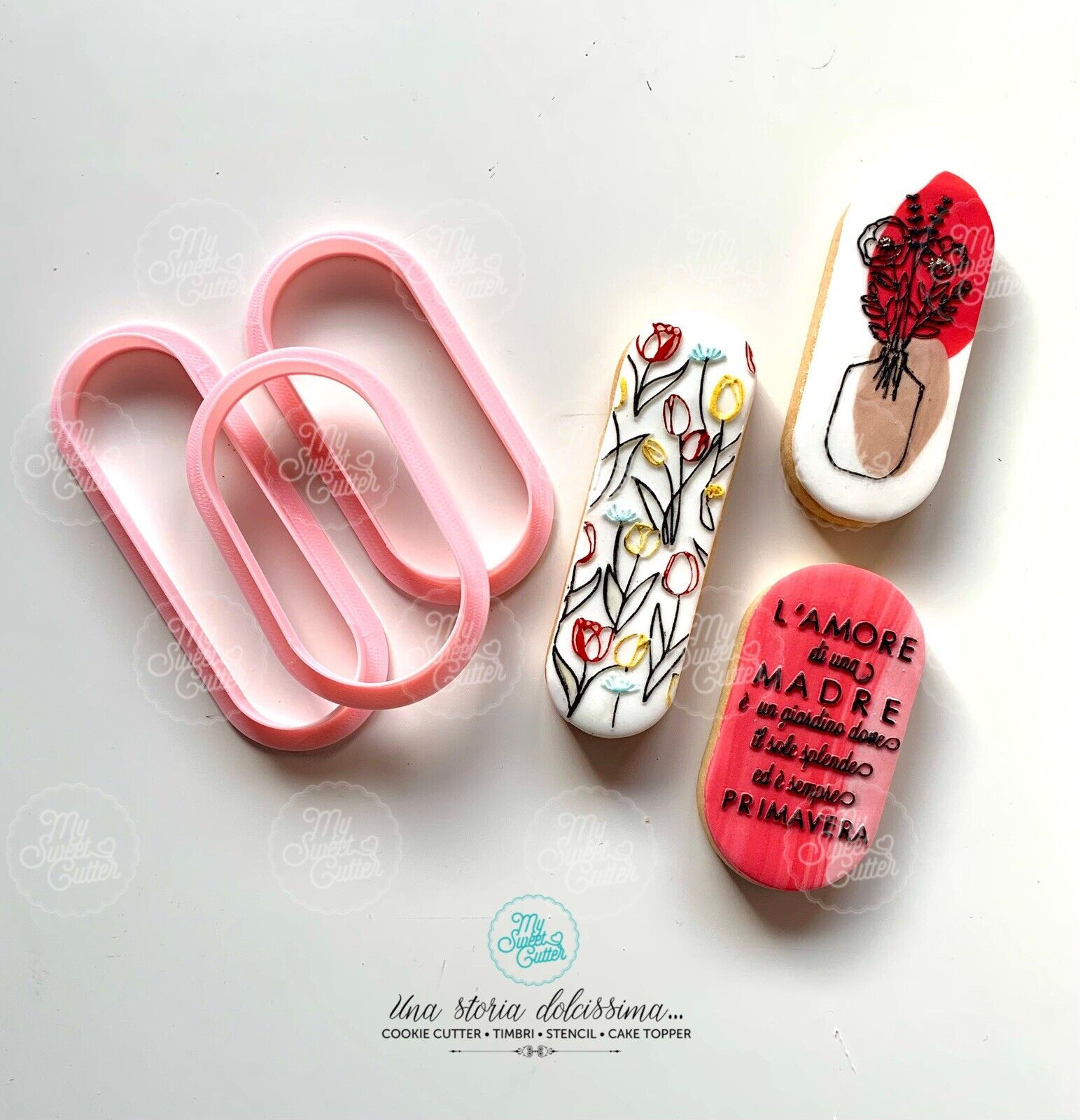 Festa Mamma Contiene Set 3 Cornici Formine Biscotti Cookie Cutter Cm Leggi ⬇️