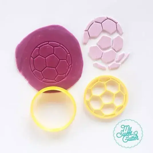 Formine Biscotti Cookie Cutter Calcio Palla Scomponibile Soccer 7cm