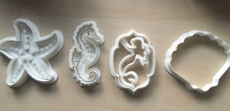 Conchiglia Sirena Cavalluccio Stella Formina Biscotti Set Mare Cookie Cutter