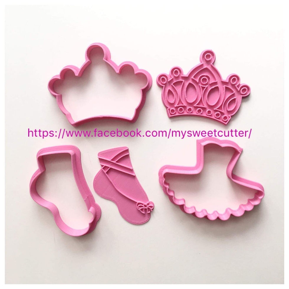 Ballerina Danza Corona Set 3 Pezzi Formine Biscotti Cookie Cutter 7/8cm