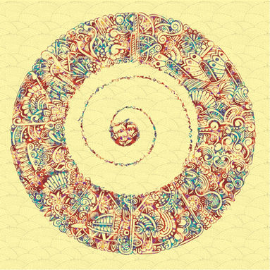 "Swirl Seed" Pen Drawing