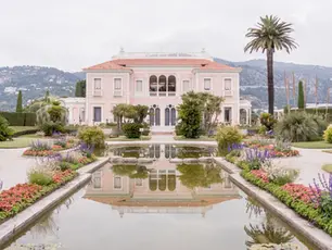 French riviera villa with terraced garden
