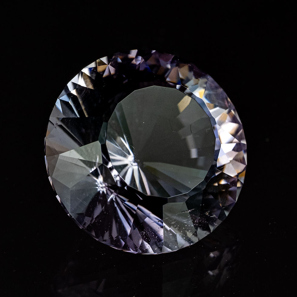 Miniaturbild: Seitliche Ansicht des großen Amethyst Rund