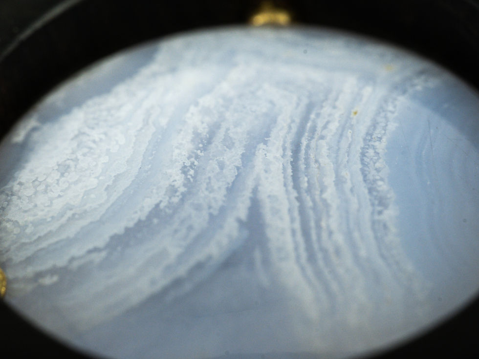 Miniaturbild: Blauer Chalcedon Anhänger, detailreiche Struktur, Edelstein