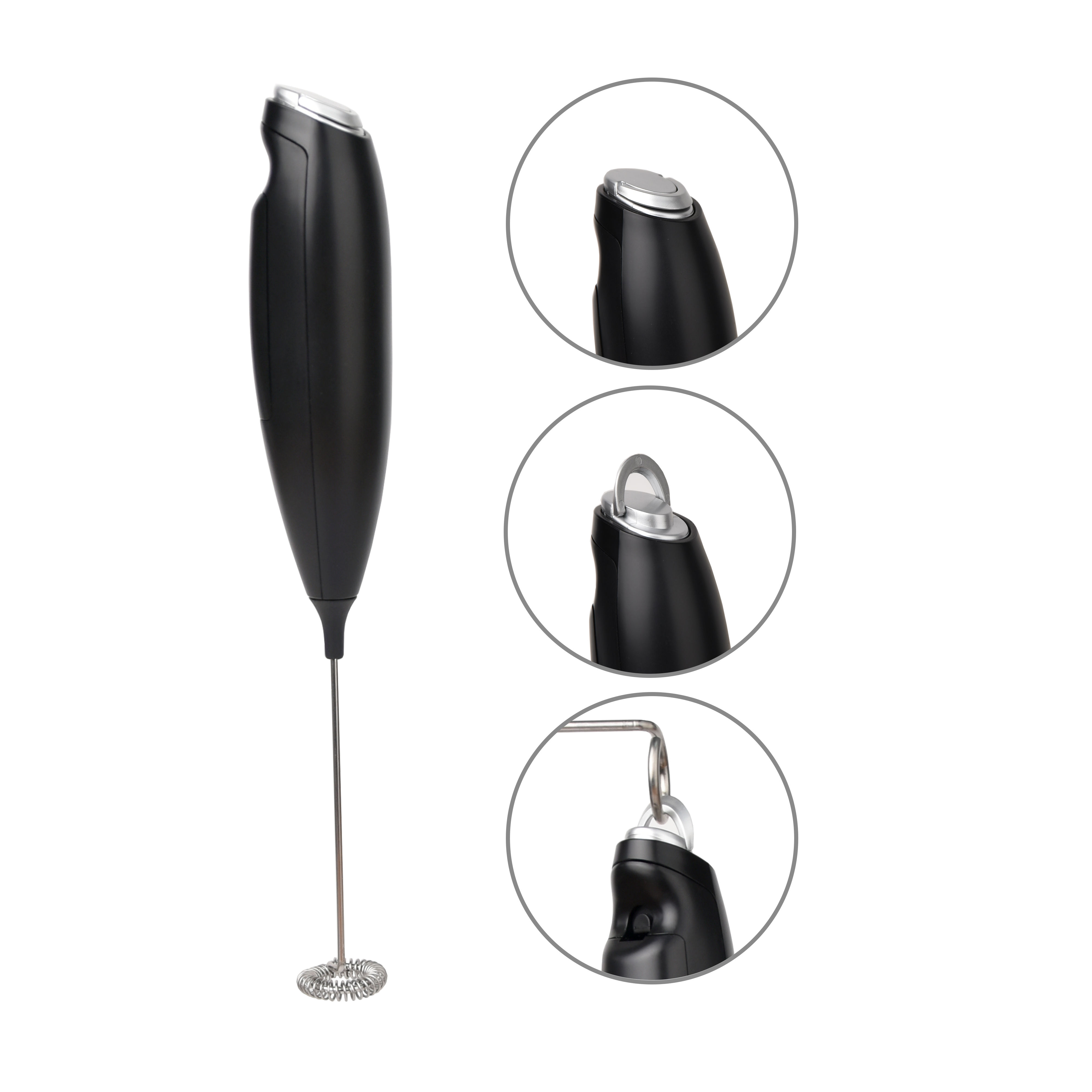 Handheld Electric Milk Frother – Portable Battery-Operated Drink Mixer