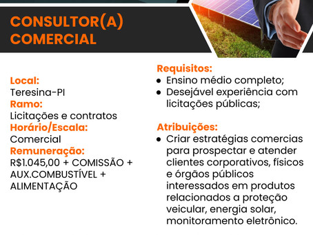 VAGA: Vendedor(a) Licitação