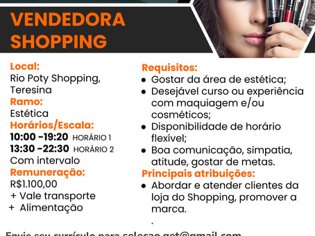 VAGA: Vendedora Shopping