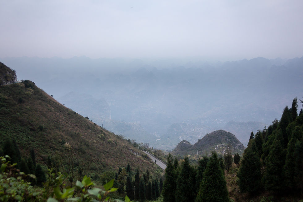 View across a gigantic gorge, China