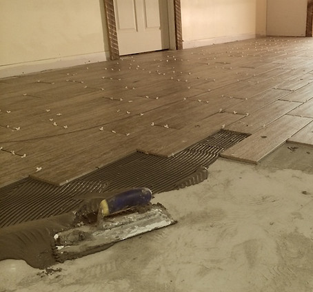 Ceramic tile flooring installation. Tile floors. Blue Ridge Floors. Asheville floors. Charleston floors. Nasheville floors