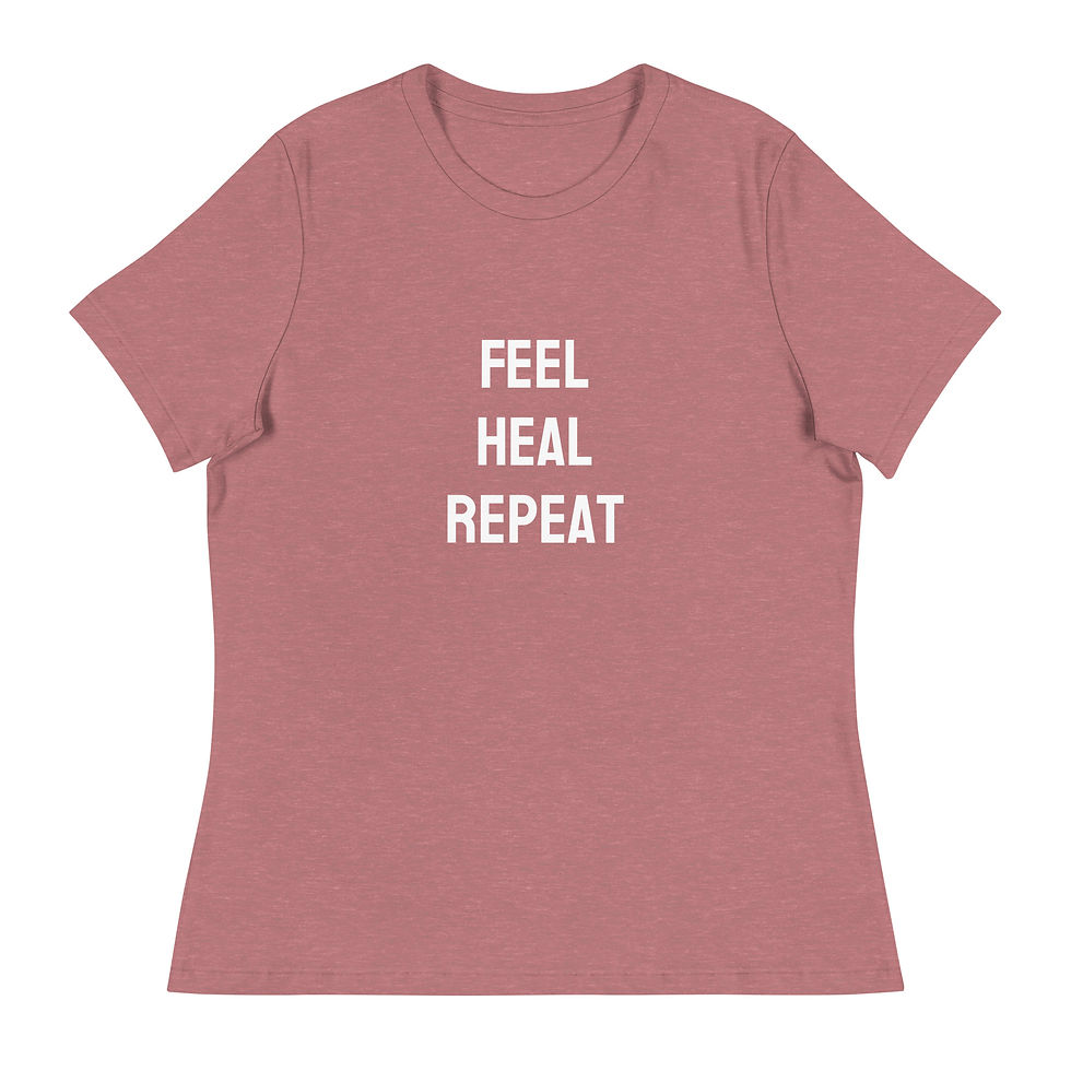 Thumbnail: Women's Relaxed T-Shirt - Feel Heal Repeat