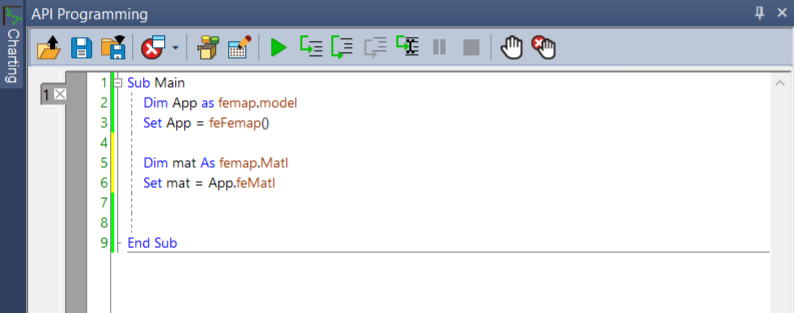Initialization MATERIAL FEMAP