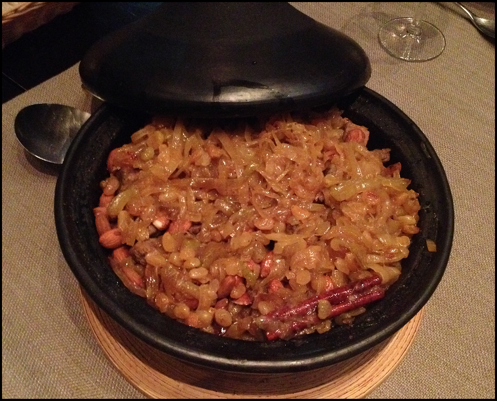 Couscous met artisjok, kikkererwten en tfaia