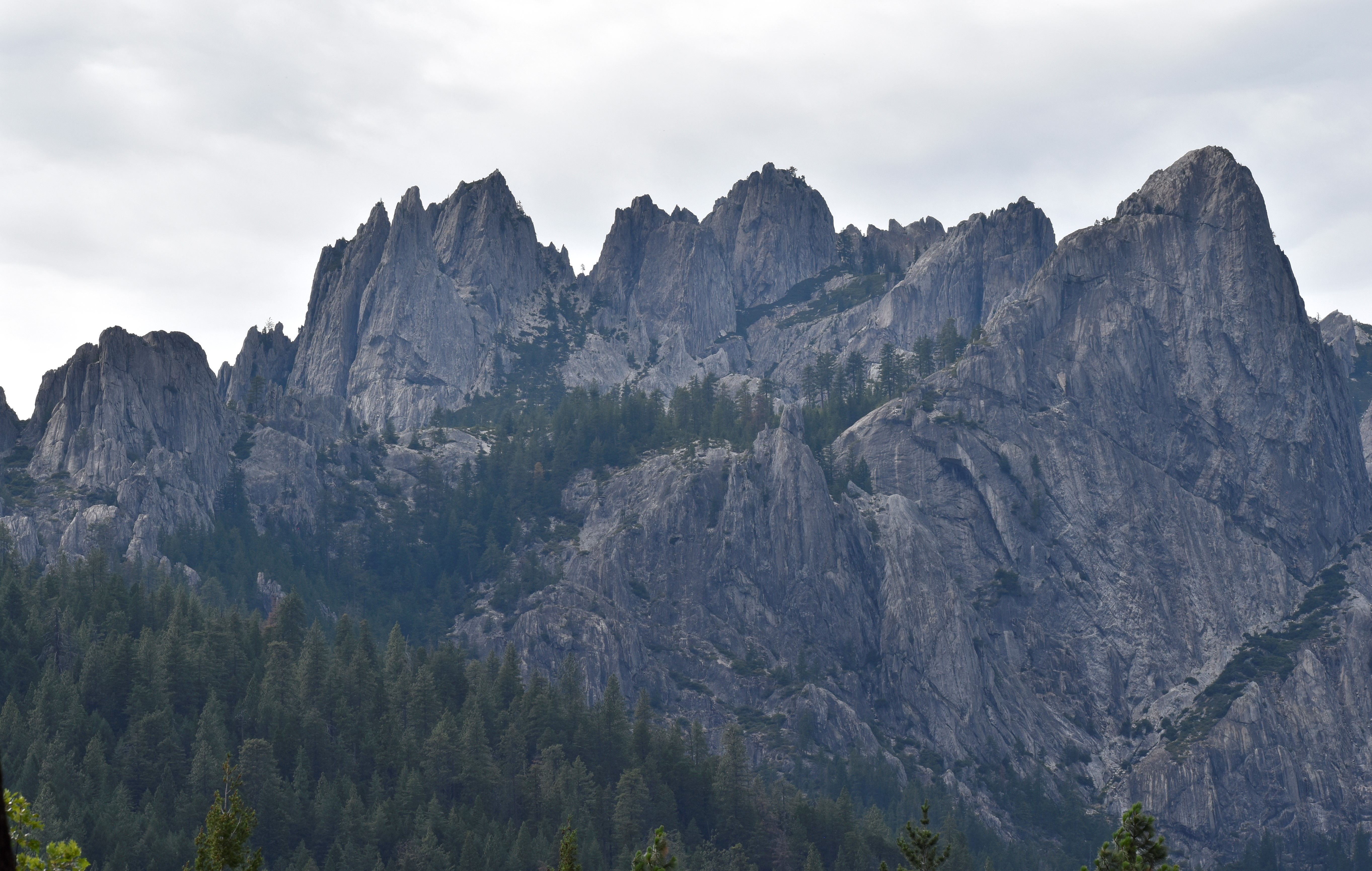 View of Castle Crags from Vista Point at Castle Crags State Park , CA (3)