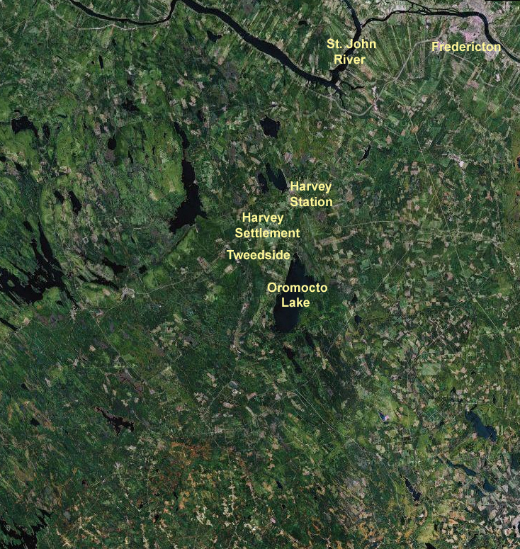 Harvey Maps New Brunswick Land Company and Settlement of Harvey and