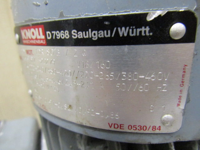 Thumbnail: Knoll T40-160/11 Machine Immersion Coolant Pump 1.5 HP 3 PH