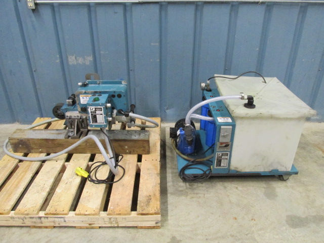 Thumbnail: Dynabrade 64000 Electric Belt Grinder 4" - Tool Post w/68000 Coolant System 115v