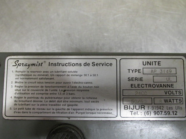 Thumbnail: Bijur AP-3149 SprayMist Coolant Generator System Pump