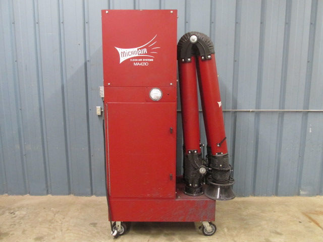 Micro-Air MA4210 Fume Smoke Extractor Dust Collector Dual Arm Portable 440v