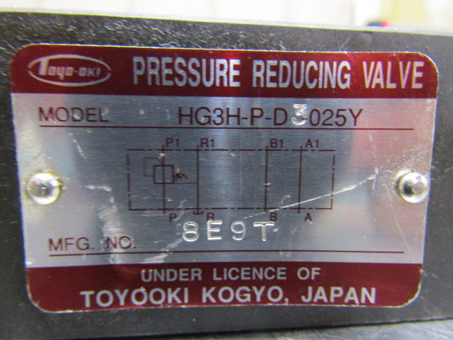 Thumbnail: Toyo-Oki HG3H-P-D3025Y Hydraulic Solenoid Operated Pressure Reducing Valve