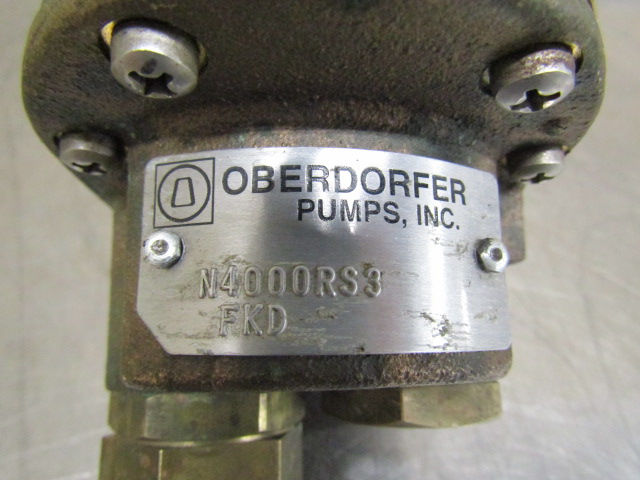 Thumbnail: Oberdorfer N4000RS3 Bronze Gear Pump w/Relief Valve 10 GPM Coolant Lube