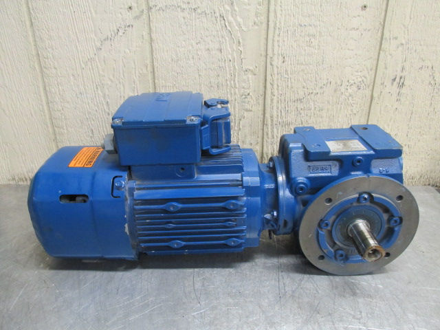 Sew-Eurodrive SF47DRE80M4BE1HR/ASB8 Gearmotor w/Brake 1 HP 122 RPM 14.24:1 Ratio