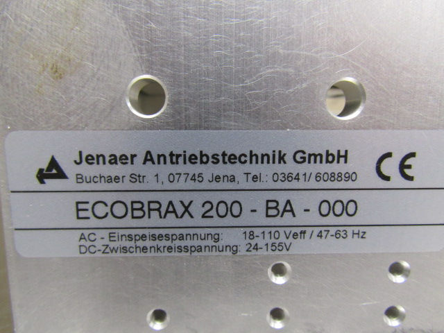 Thumbnail: Jenaer Antriebstechnik ECOBRAX 200-BA-000 Power Supply 30 Day Warranty