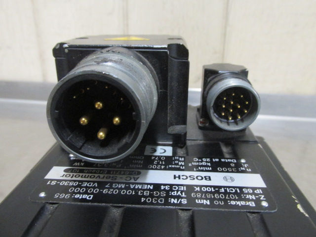 Thumbnail: Bosch SG-B3.100.029-00.000 Servo Motor 3.37 Kw 3500/4200 RPM 30 Day Warranty