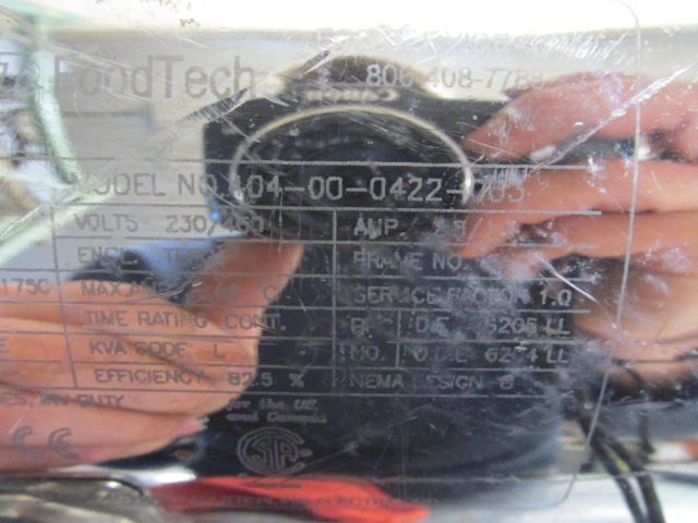 Thumbnail: Sterling Electric FoodTech 404-00-0422-003 Motor 1 HP 230/460 Volt 1750 RPM
