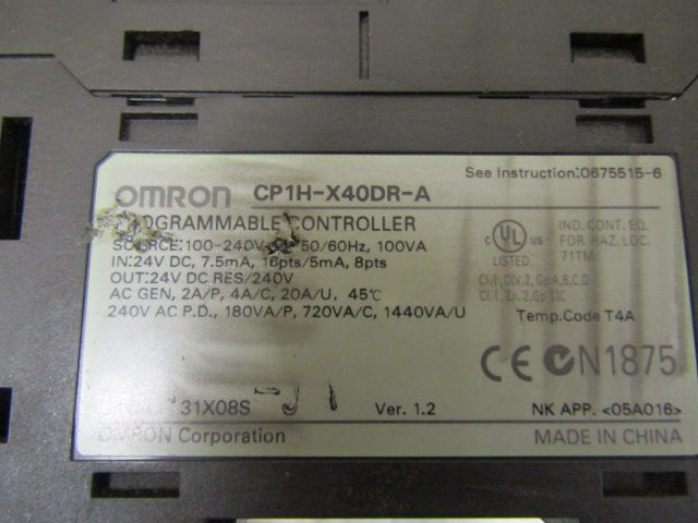 Thumbnail: Omron Sysmac CP1H-X40DR-A Programmable Controller