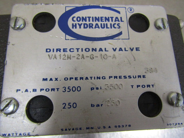 Thumbnail: OEM Continental VA12M-2A-G-10-A Hydraulic Control Solenoid Valve