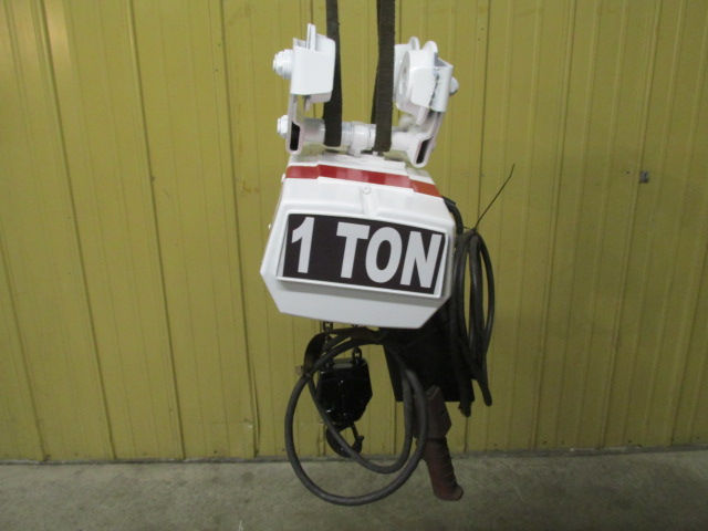 Thumbnail: Coffing EC-2008.3 Electric Chain Hoist Manual Trolley 1 Ton 10' Ft. Lift 3 PH