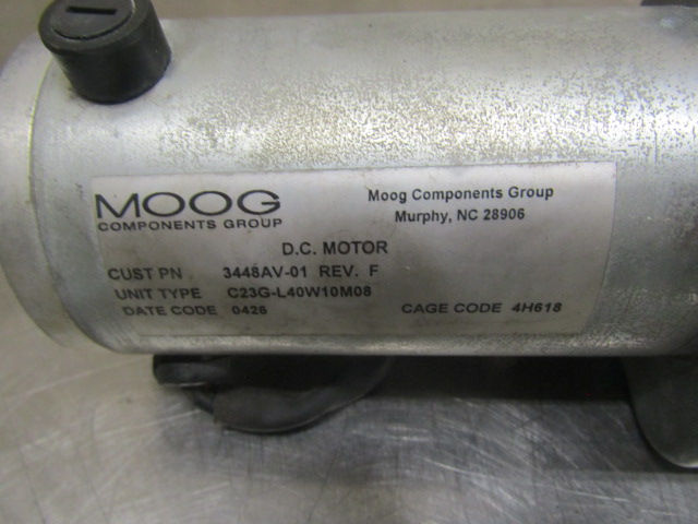 Thumbnail: MOOG 3448AV-01 DC Motor Gearmotor REX 3995 Gearbox 22.7:1 Ratio