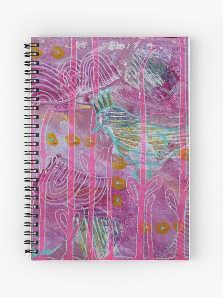 Notebook - Pink Birdy Blue