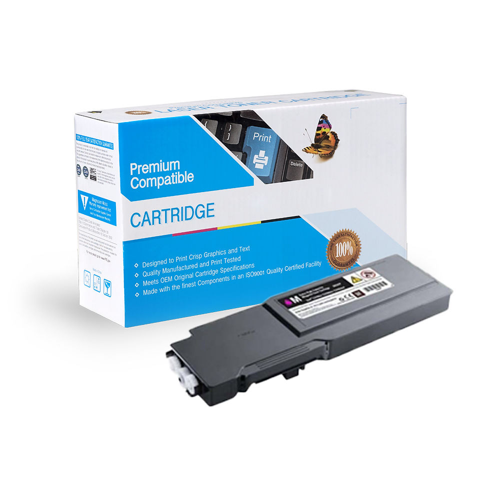 Compatible Replacement for DELL 331-8431 Magenta Toner Cartridges.