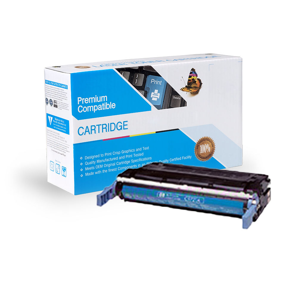 Compatible Replacement for HP C9721A/Canon EP-85 Cyan Toner Cartridges.