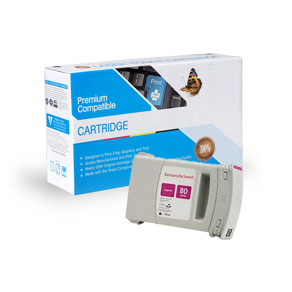 Remanufactured HP 80XL Series Ink Cartridges (Magenta)