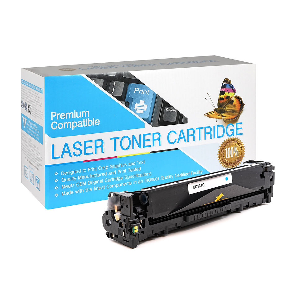 Compatible Replacement for Canon 6271B001AA/ 131 Cyan Toner Cartridges.