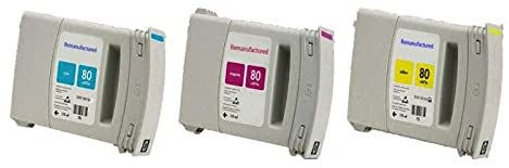 Remanufactured Replacement for HP 80, HP 80XL Series 3 Pack Ink Cartridges