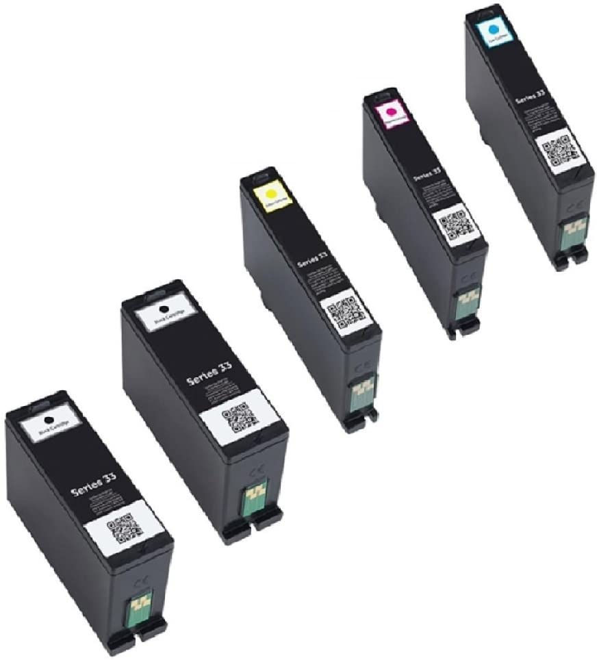 Compatible Ink Cartridges for Dell Series 31-32-33-33R-34 (Five Pack of Color)