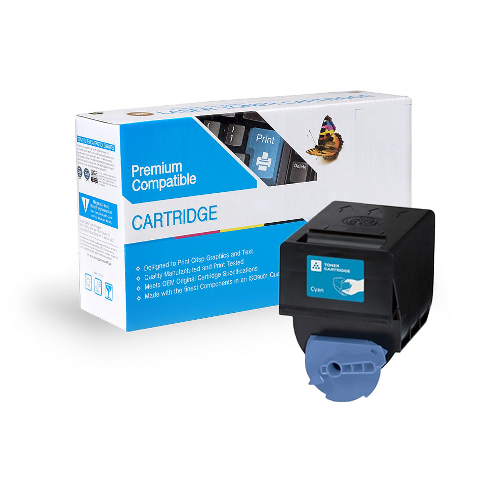 Compatible Replacement for Canon GPR-23 Cyan Toner Cartridges.
