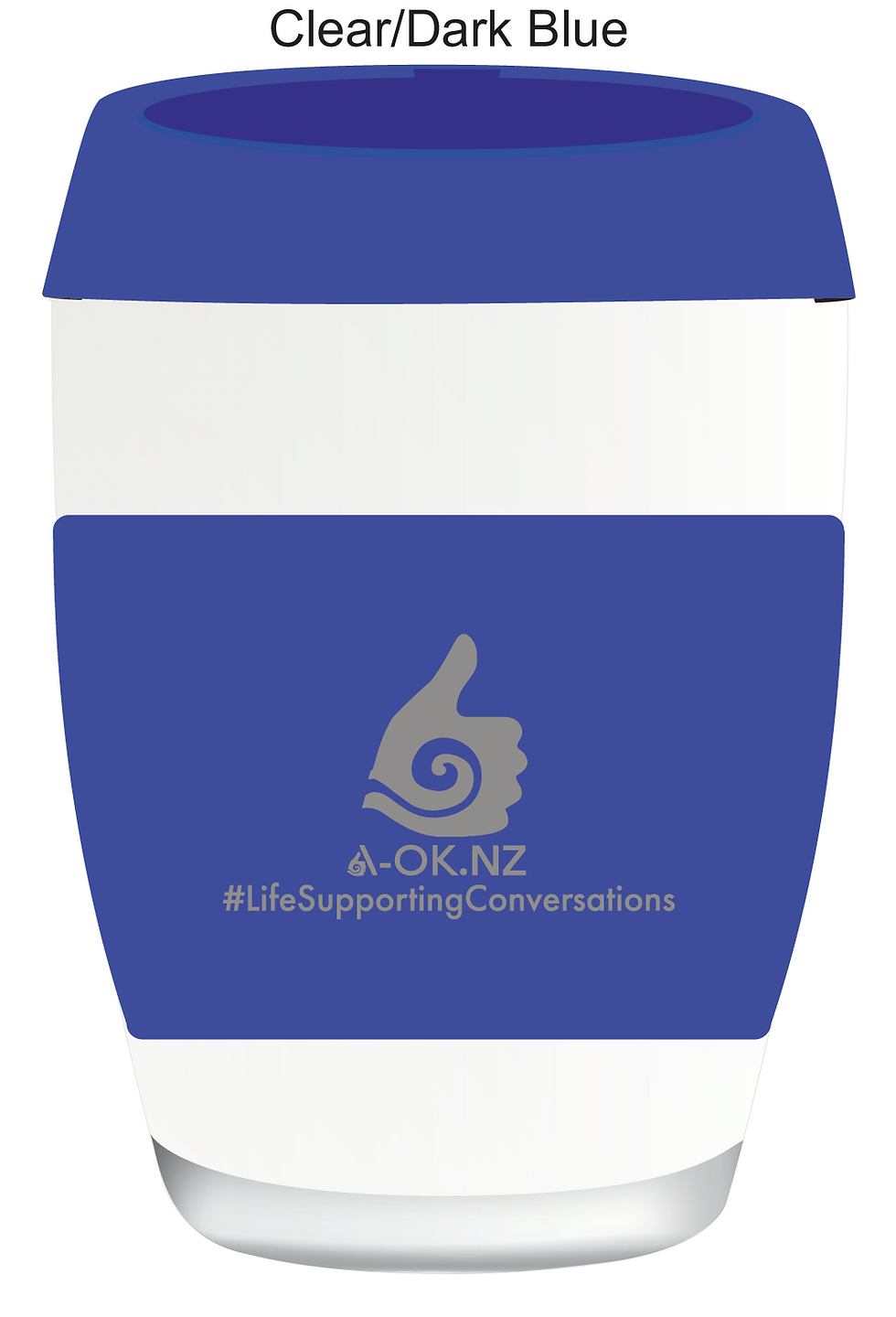 Thumbnail: Blue A-OK Glass Cups 340ml capacity