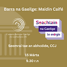 Cumann Barra na Gaeilge: Maidin Caifé