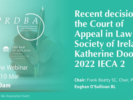 Law Society of Ireland v Katherine Doocey 2022 IECA 2