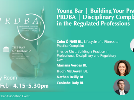 PRDBA & Young Bar Committee CPD: Building Your Practice | Disciplinary Complaints in the Regulated Professions