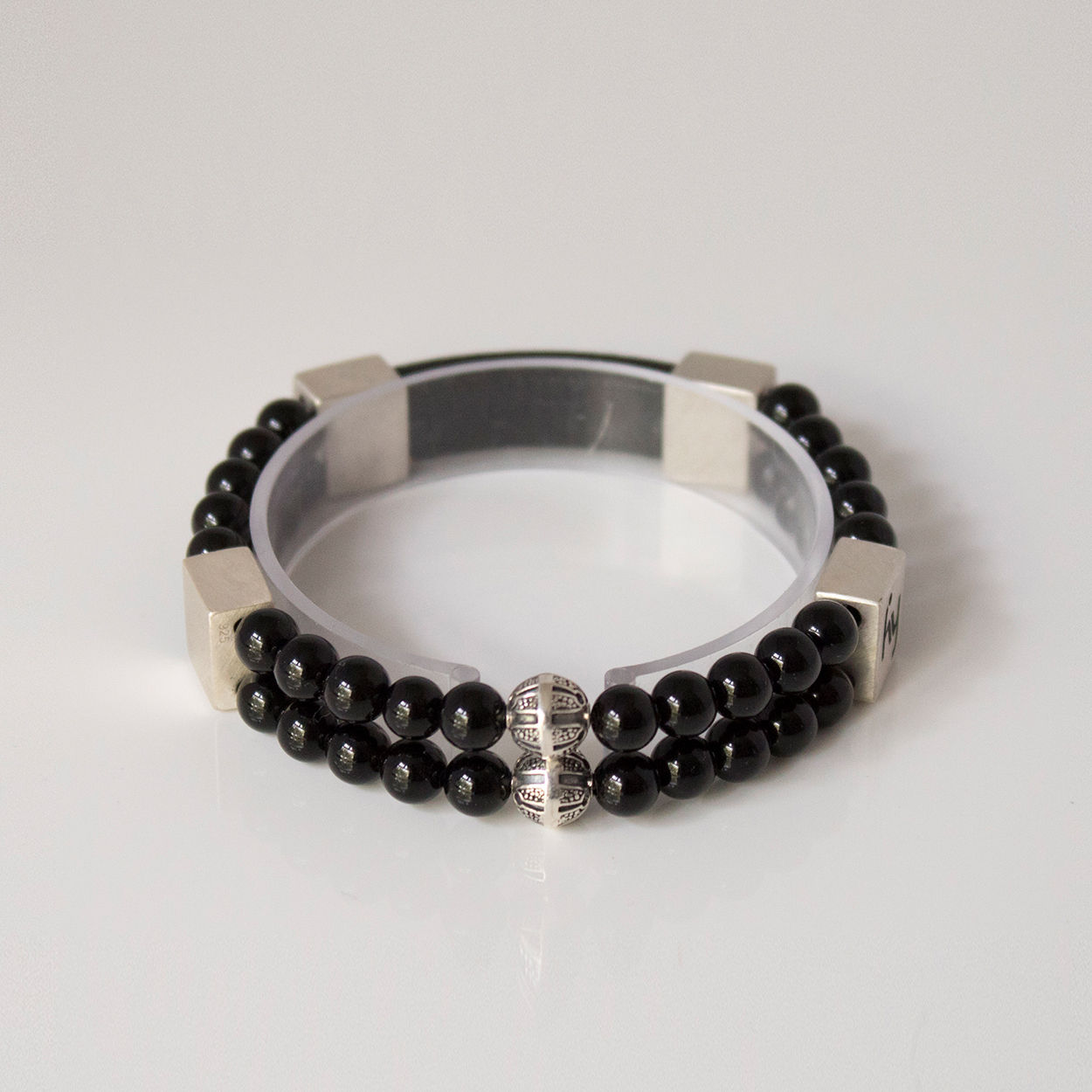 Onyx Gemstone Bracelet Duo 1