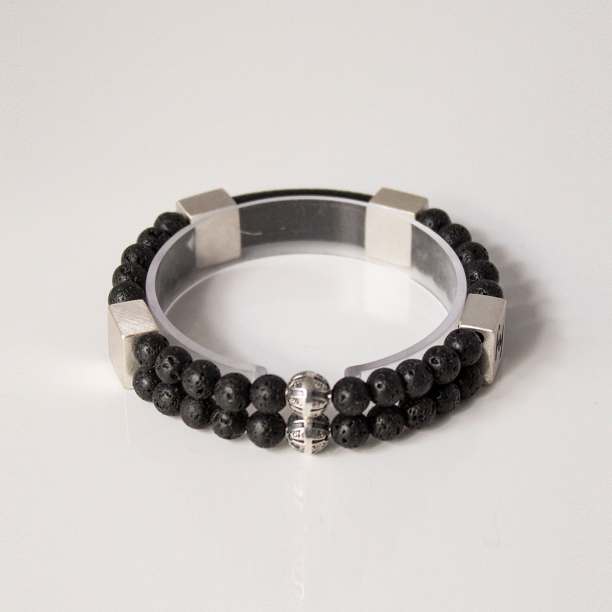 Lava Gemstone Bracelet Duo 1