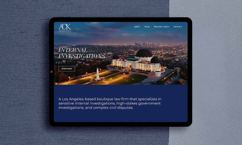 Image of site on Ipad